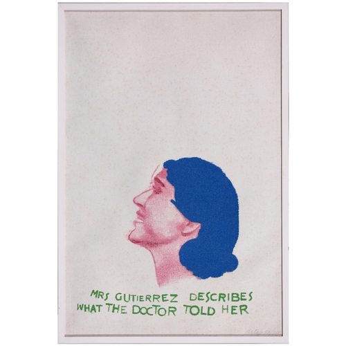 806 - R B Kitaj RA (1932-2007) - Mrs Gutierrez Describes What the Doctor told Her, screenprint on canvas, ... 