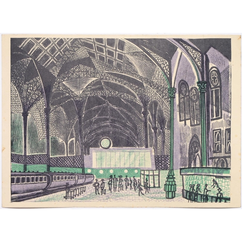 827 - Edward Bawden CBE, RA (1903-1989) - Liverpool Street Station, c1960, lithograph on stout paper, 24 x... 