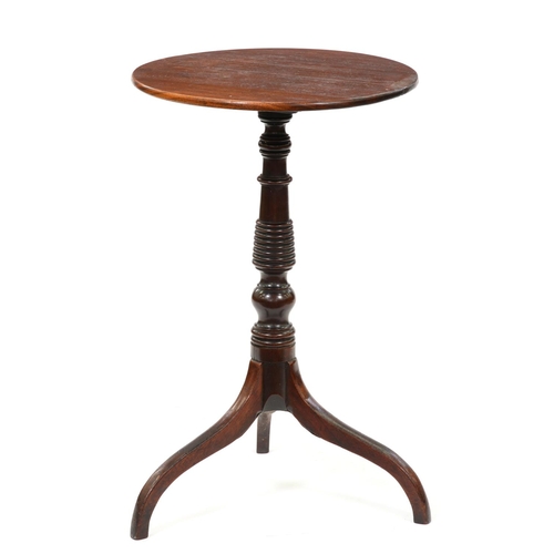 866 - A George IV mahogany tripod table, 71cm h, 45cm diam