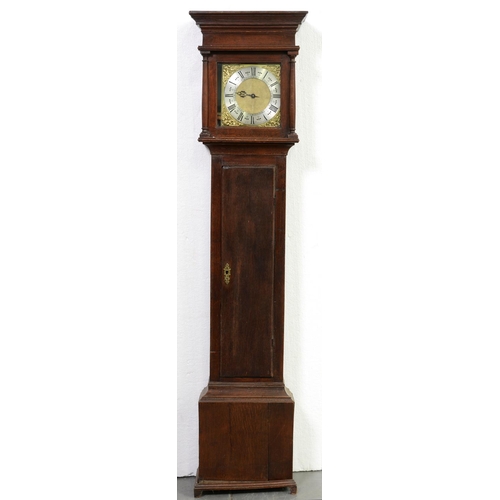 959 - An English oak thirty-hour longcase clock, Ed[ward] Owns Wimeswould [sic], early 18th c, the 10