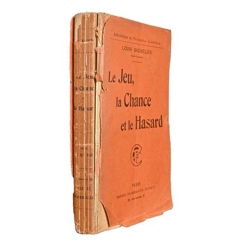 1057 - Mathematics & Speculation. Bachelier (Louis), Le Jeu, la Chance et le Hasard, first edition, Par... 