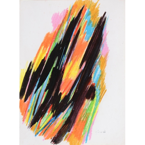 1073 - William Gear RA (1915-1997) - Untitled, signed and dated '66, mixed media on paper, 37.5 x 27.5cm... 