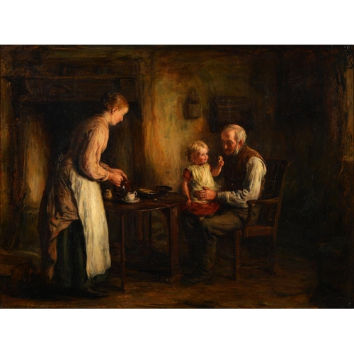 1091 - Hugh Cameron RSA, RSW (1835-1918) - On Grandfather's Knee, signed, oil on canvas, 45.5 x 60.5cm... 
