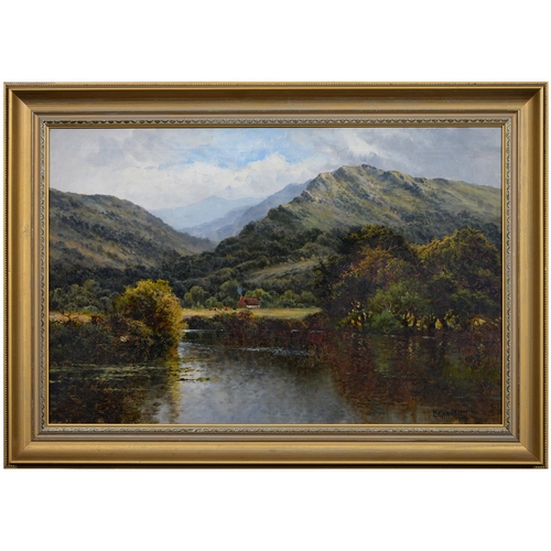 1104 - E C Hamblin, late 19th/early 20th c - Cumbrian Landscape, signed, further inscribed titled and dated... 