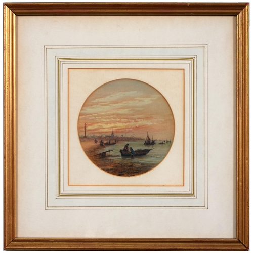 1109 - English School, 19th century - Scarborough, Yarmouth, Tynemouth; Sunset near Whitby, a set of four, ... 