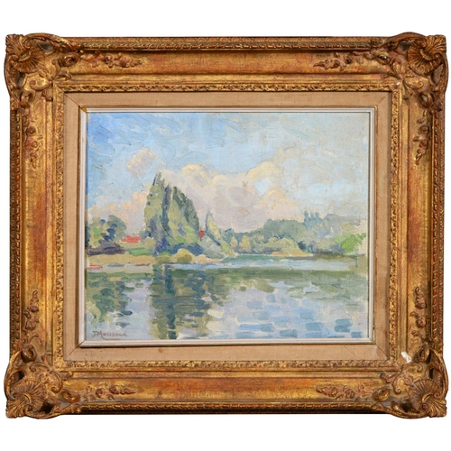 1134 - Jean Marchand (1883-1941) - Bord du Lac, signed, oil on canvas board, 31.5 x 39.5cmProvenance: Crane... 