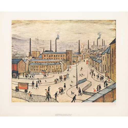 1141 - Laurence Stephen Lowry RA (1887-1976) - Huddersfield, reproduction printed in colour, blindstamped, ... 
