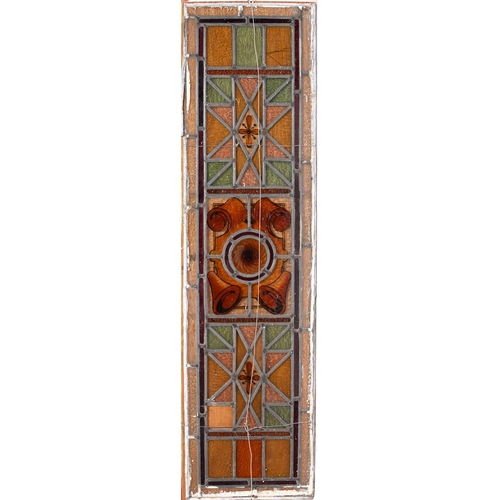 1219 - Architectural Salvage. A collection of thirteen stained and leaded glass windows, late 19th/early 20... 