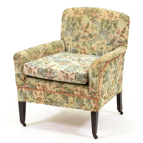 1281 - An upholstered armchair, early 20th c