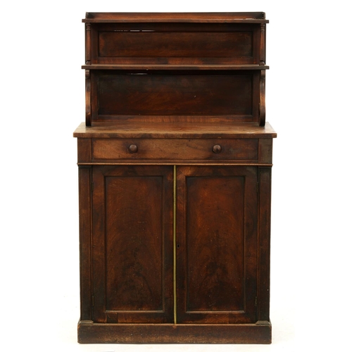 1285 - An early Victorian mahogany chiffonier, 137cm h; 40 x 82cm