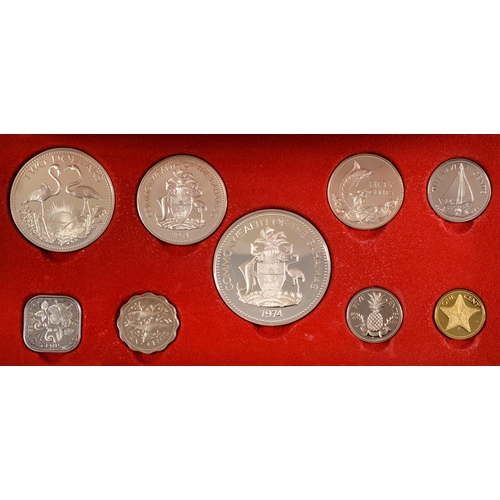 561 - Bahamas proof silver and base metal set, 1974