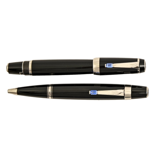 845 - Mont Blanc. A  Boheme retractable fountain pen and ballpoint set, maker's zipped leather case, etc... 