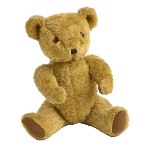 899 - A Dean's Childsplay Toys Ltd gold mohair teddy bear, 44cm h, maker's yellow cloth label... 