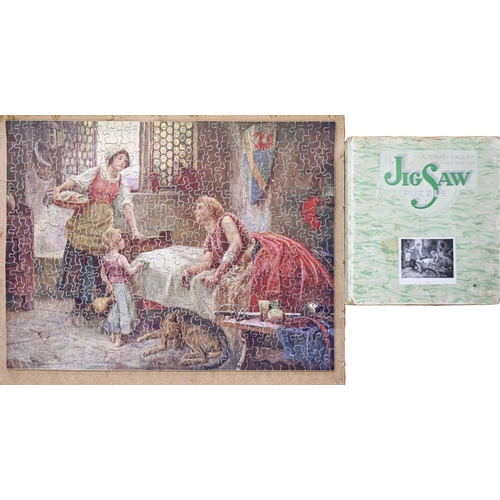 919 - Five wooden jigsaw puzzles  Burgis & Colbourne Ltd - A Family Party,  76 x 54cm, 1010 pieces, (5... 