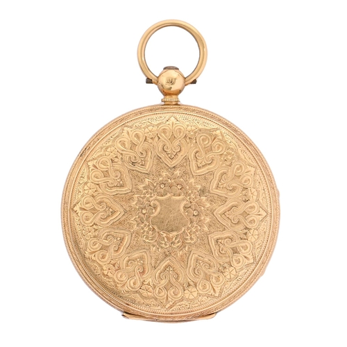 92 - An 18ct gold lever lady's watch, Kendal & Dent London / Gold Medal Paris Exhibition 1885, engrav... 