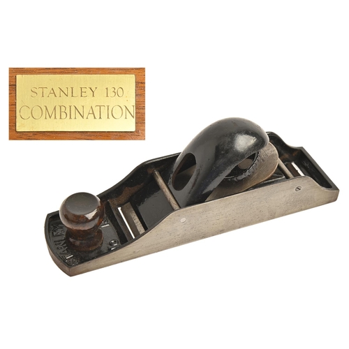 927 - A Stanley No 130 combination plane, wood boxA Private Collection of planes (lot 922-953)... 