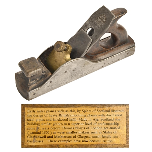 935 - A Spiers mitre plane, marked on brass SPIERS AYR, W Marples & Sons plane iron wood boxA Private ... 