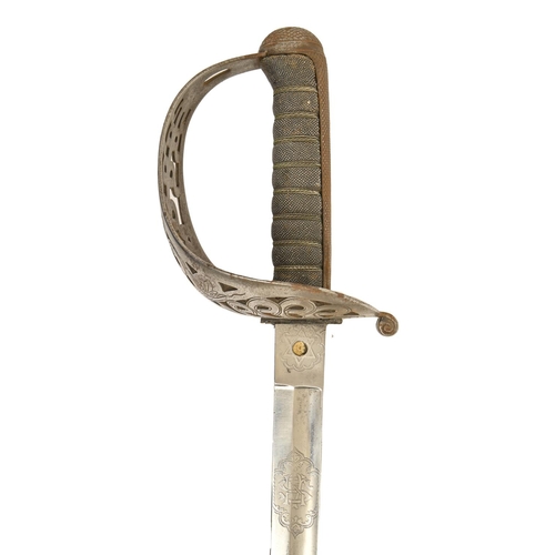 971 - An 1821 pattern heavy cavalry officer's sword and scabbard, *olt & Son Sackville Str London, No ... 