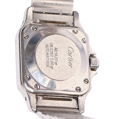 215 - A Cartier bi-metal self-winding wristwatch, Santos, 24 x 24mm, maker's bracelet with deployant buckl... 