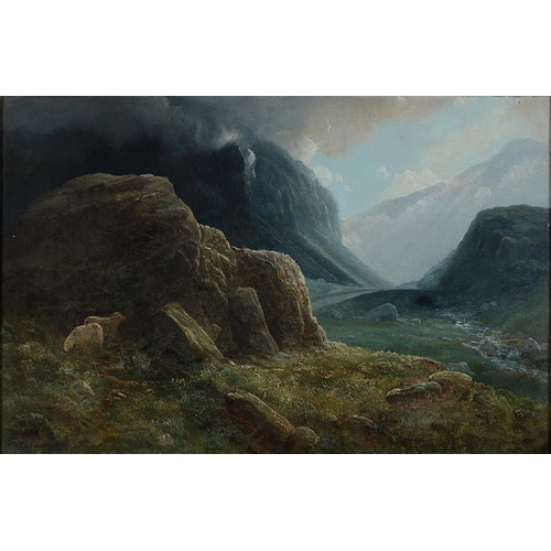 431 - Thomas Finchett (fl. late 19th c) - Mountainous Landscape North Wales, signed (in red), signed again... 