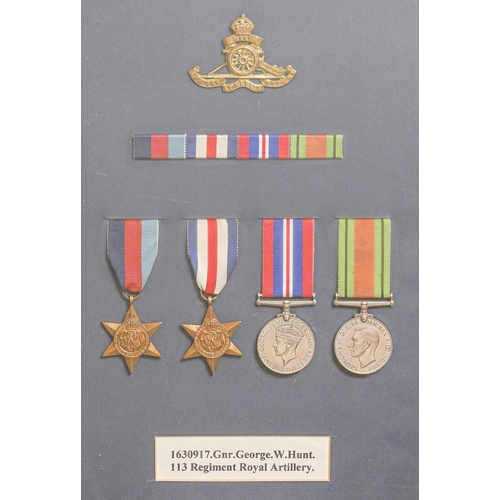 360 - WWII, four, 1939-1945 Star, France and Germany Star, Defence Medal and War Medal, attributed to 1630... 