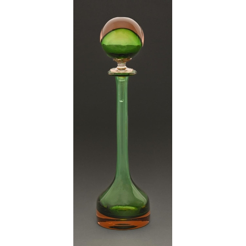 110 - A Venetian mid-century modern Sommerso glass decanter and stopper, the design attributed to Antonio ... 