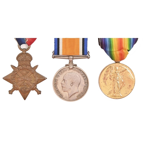 168 - WWI, pair and single, 1914 Star, British War Medal and Victory Medal 7215 Pte T Gooding 2 Devon R [3... 