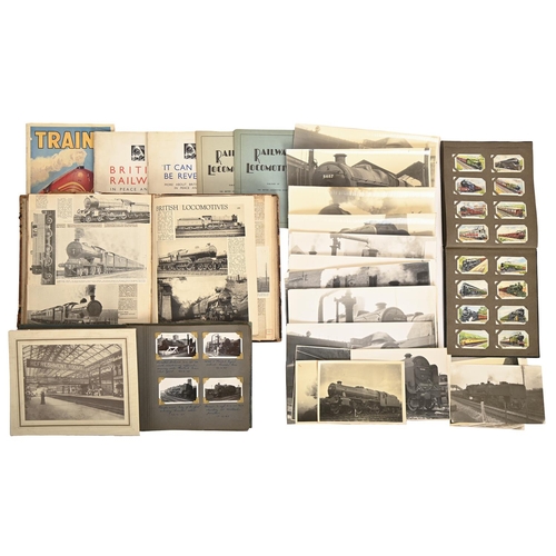 236 - British Railways, first half 20th c. A thematic scrapbook, quantity of photographs, vintage gelatin ... 