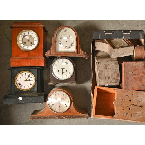 337 - Ten various mantle clocks, 19th c and later