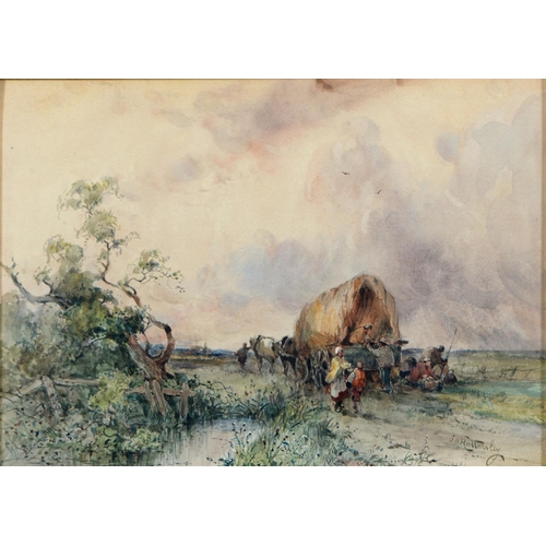 380 - Frederick William Hattersley (1859 - 1942) - The Village Carrier; Gipsies Preparing to Move On, a pa... 