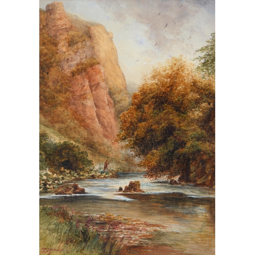 382 - John Thorley (1859-1933) - Dovedale, signed and dated 1898, watercolour, 49 x 34cm