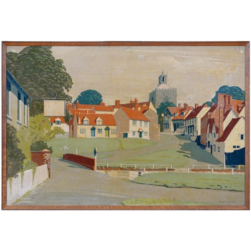 417 - Bernard John William Bowerman (1905-1989) - Finchingfield, signed, oil on board, 75 x 110cm... 