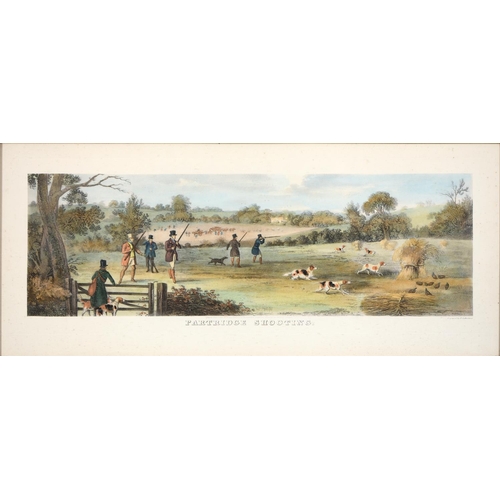 418 - T Sutherland - Partridge Shooting, a set of four, 20th c reprints in colour, 31.5 x 75cm... 