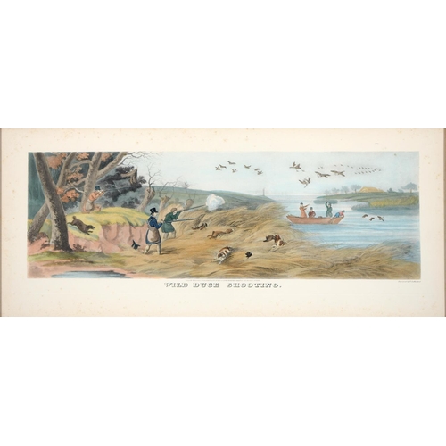 418 - T Sutherland - Partridge Shooting, a set of four, 20th c reprints in colour, 31.5 x 75cm... 