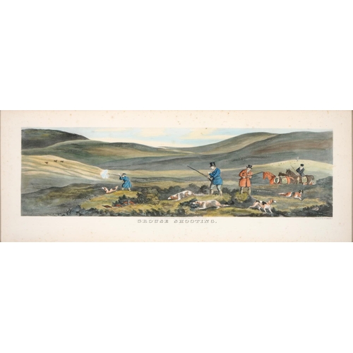 418 - T Sutherland - Partridge Shooting, a set of four, 20th c reprints in colour, 31.5 x 75cm... 