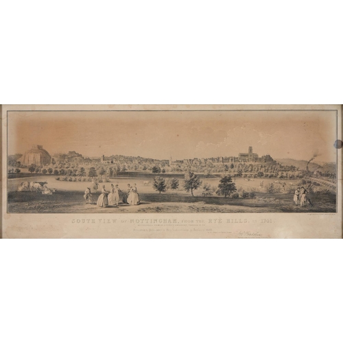 420 - Nottingham interest. After Samuel and Nathaniel Buck - South View of Nottingham from the Rye Hills i... 