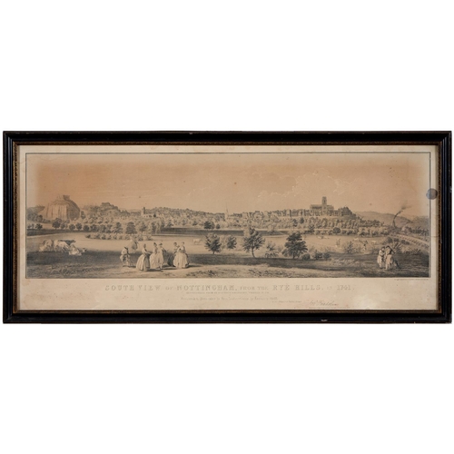 420 - Nottingham interest. After Samuel and Nathaniel Buck - South View of Nottingham from the Rye Hills i... 