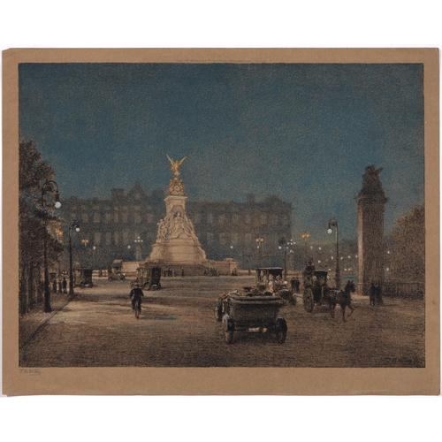 478 - Thomas Robert Way (1862-1913) - Buckingham Palace, Nocturne, lithograph, signed by the artist in pen... 