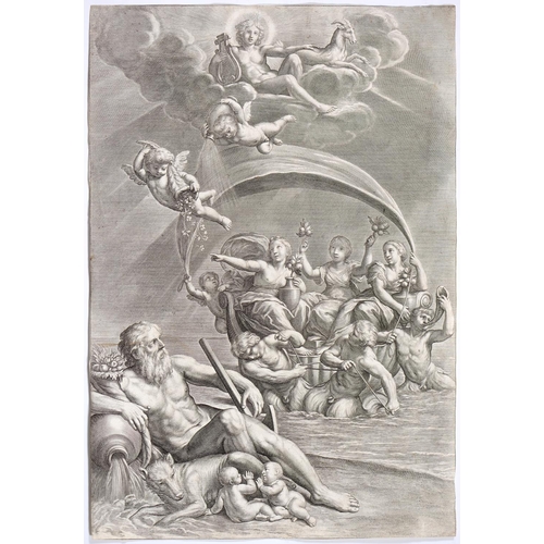 479 - [Francesco Villamena (1564-1624) after Francesco Albani (1578-1660)] -Allegory for an Italian Cardin... 