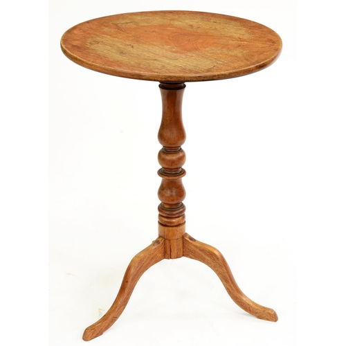522 - A fruitwood tripod table, 19th c, 67cm h; 50cm diam