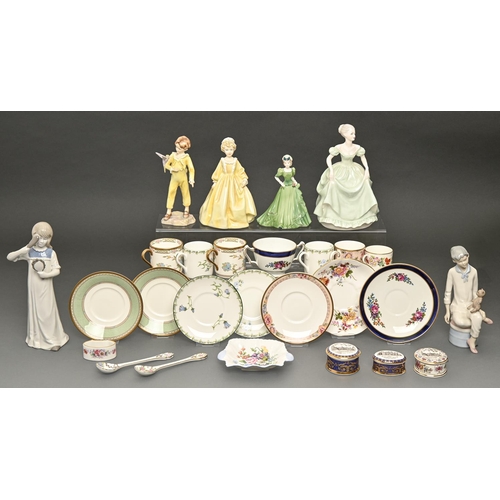 64 - Seven various Royal Doulton figures and four Goebel figures, various sizes, printed marks... 