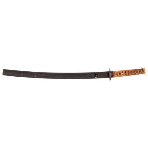 1004 - A Shinto Wakizashi in Koshirae

Sugata:  Shinogi-Zukuri Iori-mune with shallow tori-zori
Nagasa:. 50... 