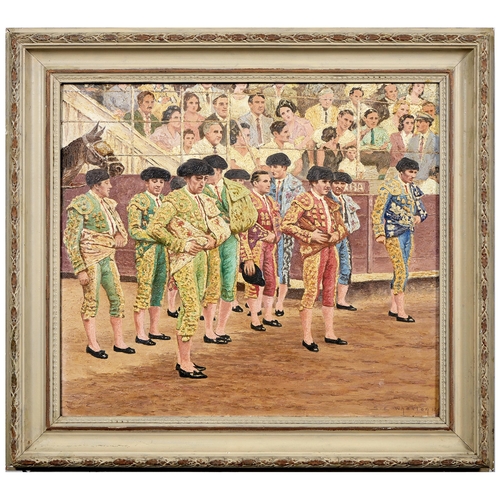 1016 - Samuel Ernest Wharton (exhb. 1925-57) - In Line for Parade,  Spanish matadors assemble,&nb... 