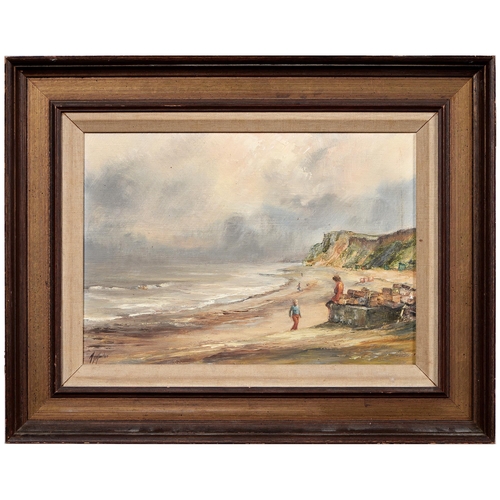 1032 - Maureen J. Norton (b. 1928) - Sun, Wind & Sand at Runton, signed, inscribed and titled gall... 