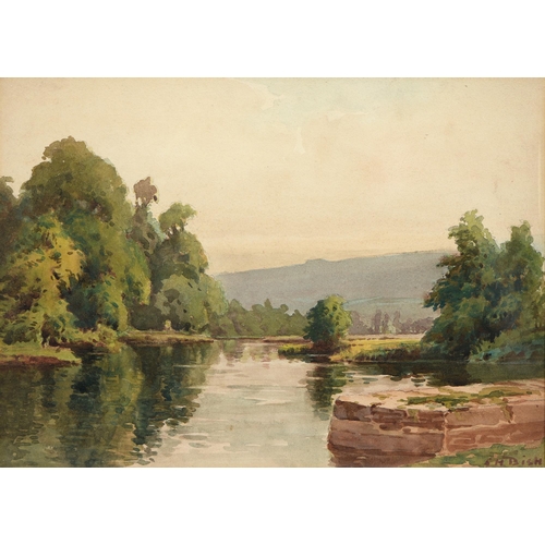 1047 - Stanley H. Bish, Nottingham Artist, late 19th/early 20th c - Four Landscapes, signed, watercolo... 