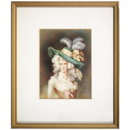 1063 - F Micklewright after Thomas Gainsborough - Portrait of Mrs Hallet; Portrait of Mrs Sheridan, two, bo... 