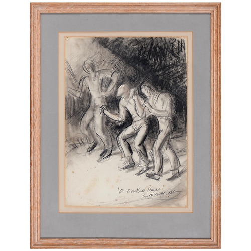 1065 - Dame Laura Knight DBE, RA, RWS (1877-1970) - A Darkie Dance 1927, signed and inscribed, charcoal, 35... 