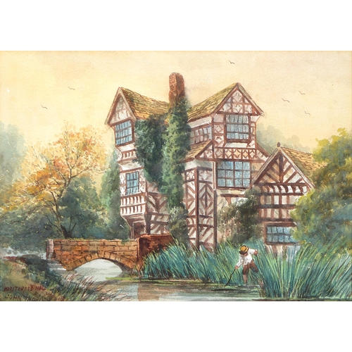 1080 - John Thorley (1859 - 1933) - Little Moreton Hall, Cheshire, signed and inscribed, watercolour, 26.5 ... 