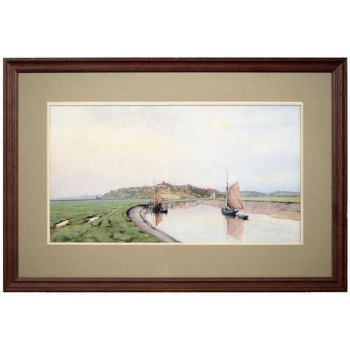 1103 - J.H. Burrows, early 20th c - Rye, East Sussex, signed and dated 1907, inscribed to verso, water... 