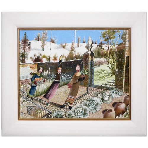 1107 - Richard Adams (1960 - ) - Out of the Hothouse, signed and dated 2003, varnished chalk pastel, 37.5 x... 